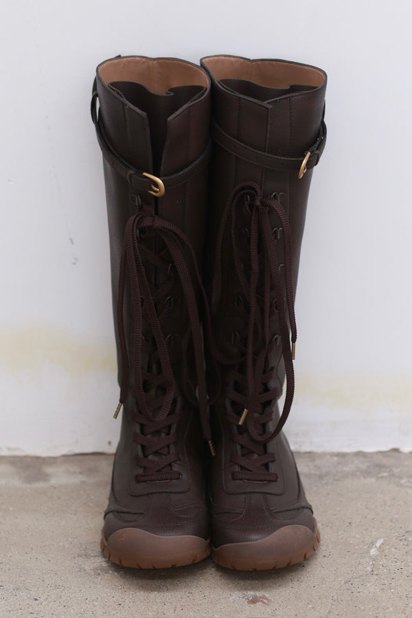 untitlab 25 autumn and winter Swift Track Retro Racing Shoes Boots UTB-UN024202-ZONG Brown